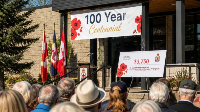 Airdrie Legion receives federal grant as branch marks national centenary