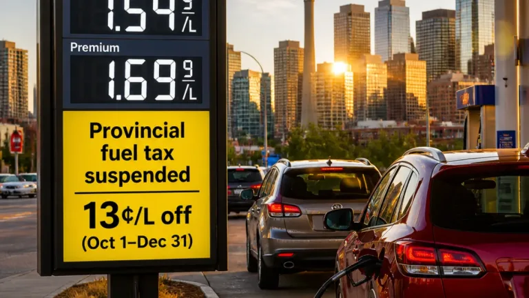 Alberta suspends provincial fuel tax until year-end, shaving 13¢ a litre from pumps