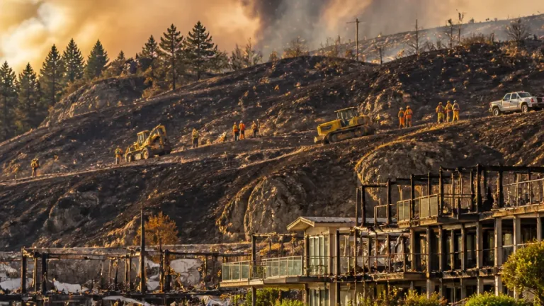 Bald Range blaze forces thousands from Okanagan lakeshore communities; growth now minimal