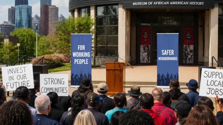 Brandon Johnson officially seeks second term with coalition message in DuSable rally