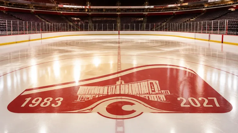 Calgary Flames unveil Saddledome farewell centre-ice logo for final 26/27 season