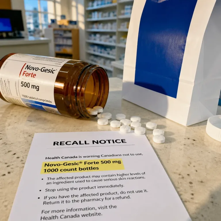Health Canada recalls Novo‑Gesic Forte 500 mg acetaminophen over contamination concern
