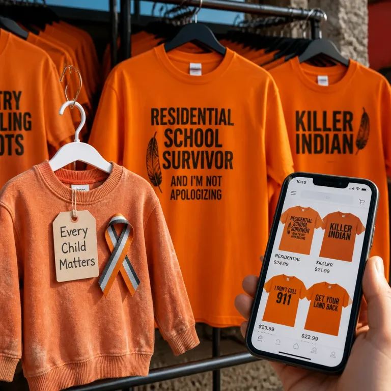 Founder of Orange Shirt Day decries sale of provocative T‑shirts tied to residential school debate