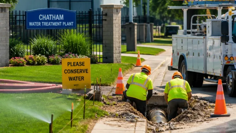 Chatham residents asked to curb non-essential water use while transmission line is repaired