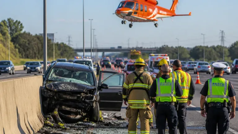 Child airlifted after serious crash on Highway 401 in Pickering; mother also hospitalized