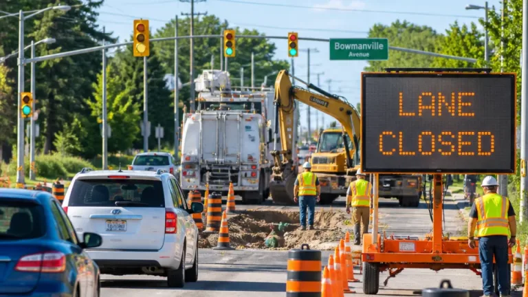 Clarington drivers warned of multi-site lane restrictions across Bowmanville this week