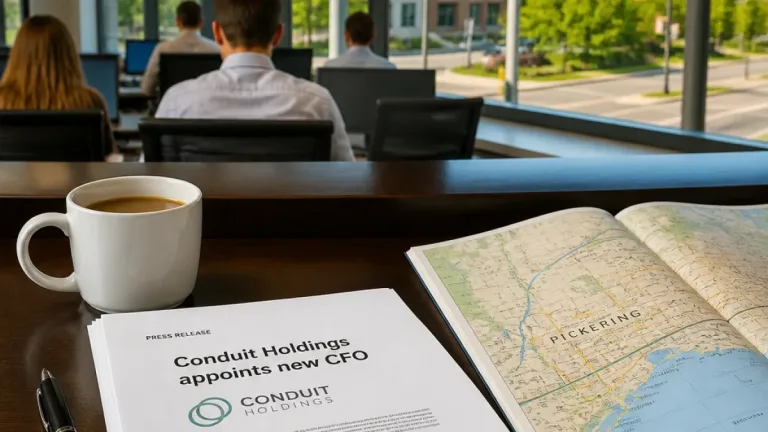 Conduit Holdings names Mark Pickering as CFO; name echoes Pickering, Ont.