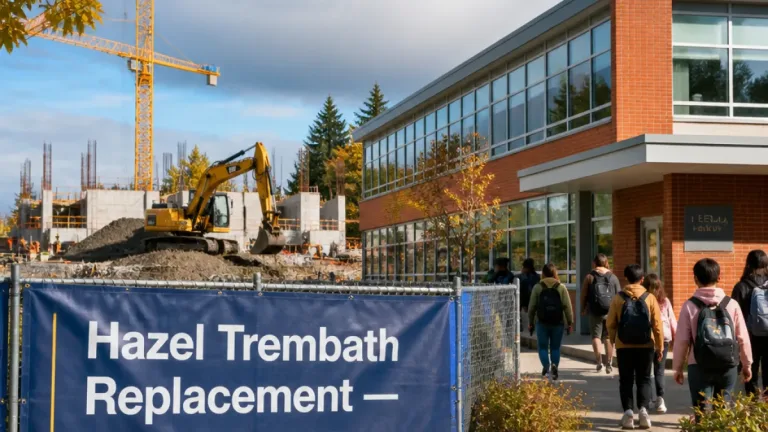 Coquitlam school construction begins for Hazel Trembath replacement as new Charles Best addition opens