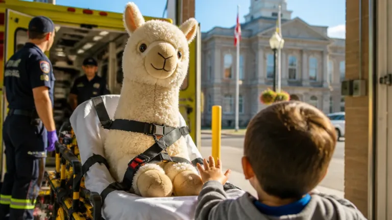 Cornwall paramedics add ‘Lance the Llama’ to comfort children on stressful calls