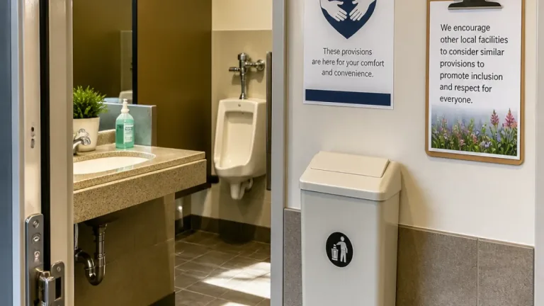 Cornwall residents should note move: sanitary bins placed in men's toilets in Cornwall, UK, highlight accessibility gap