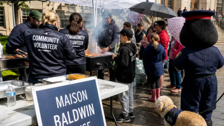 Cornwall youth policing team hosts community barbecue to support Maison Baldwin House