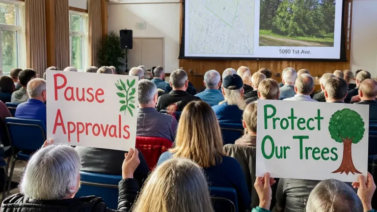 Delta residents rally over proposed high-density developments, urge council to pause approvals