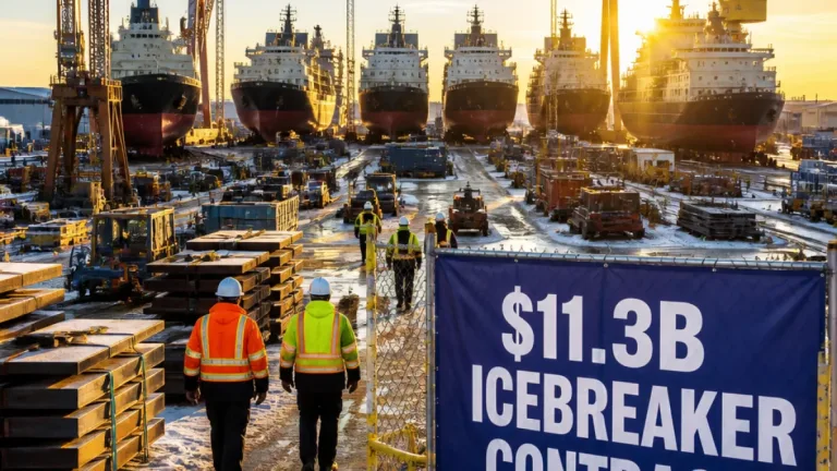 Federal government awards $11.3B contract to build six icebreakers at Lévis shipyard