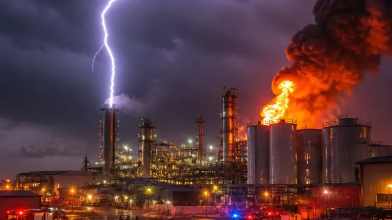 Fire at Greenfield Global biorefinery after lightning strike in Chatham