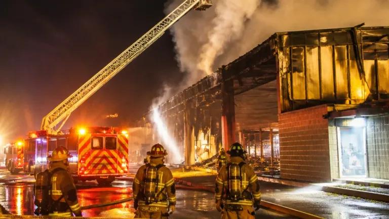 Fire Ravages Gravenhurst Building Used by OPP Specialty Units; Fire Marshal Leading Probe