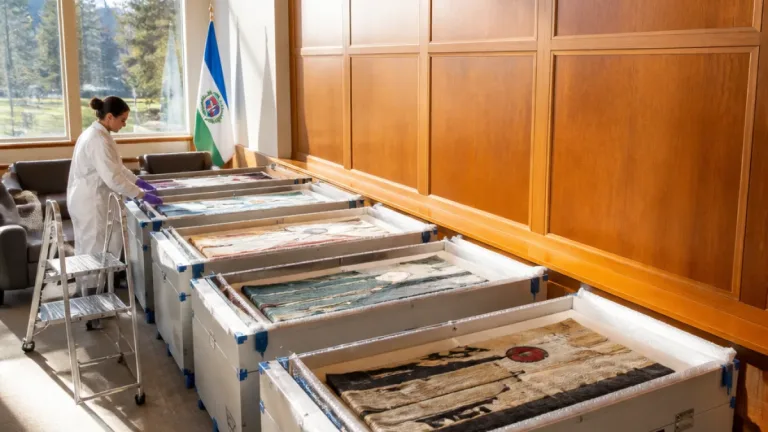 Five 50-year-old Yukon tapestries removed for restoration to return to legislature next spring