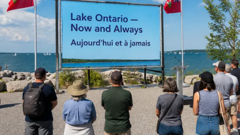 Ford unveils 'Lake Ontario — Now and Always' sign in Winona amid U.S. renaming order
