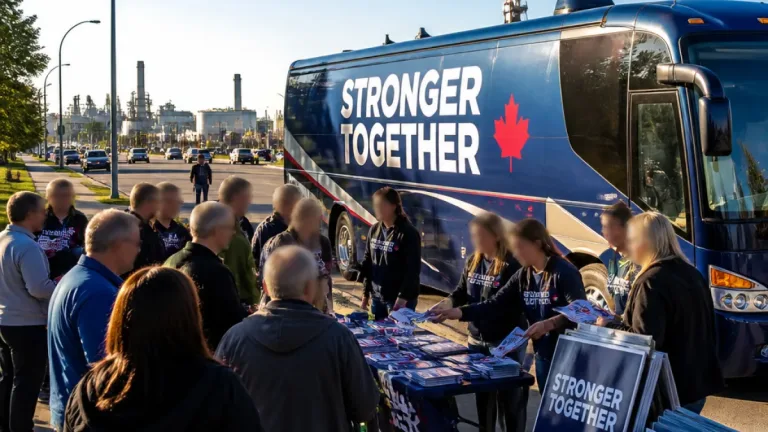 Fort McMurray stop for Forever Canadian Unity Bus draws hundreds ahead of Oct. 19 referendum