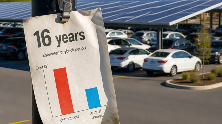 Granby residents should note: solar canopy plan in U.S. town would take 16 years to break even
