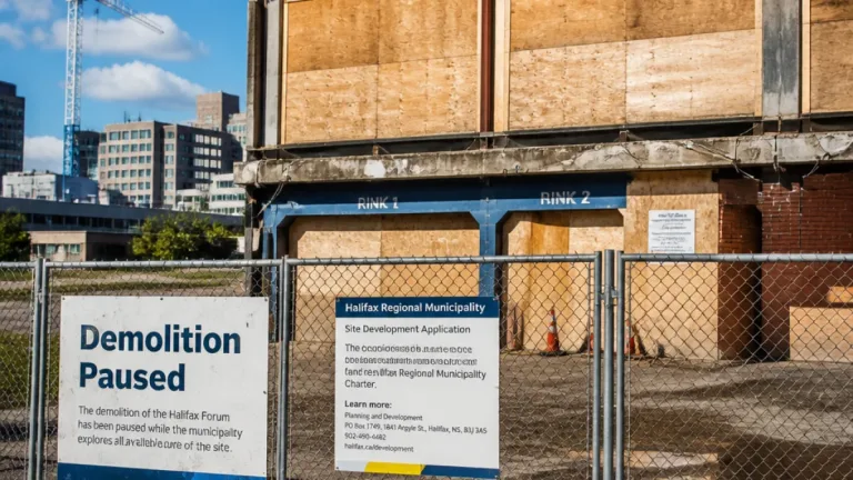Halifax pauses Halifax Forum demolition as costs climb, timeline left unclear