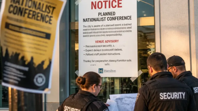 Hamilton mayor warns venues after anti-immigration group lists conference in area
