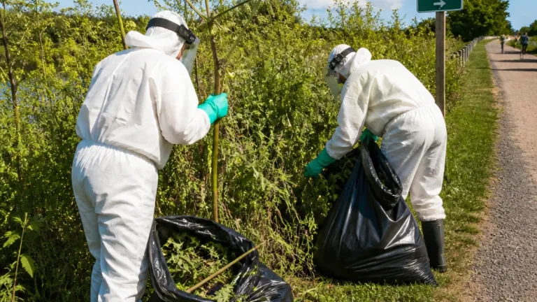 Island groups remove hazardous invasive plant from Confederation Trail and Tignish routes