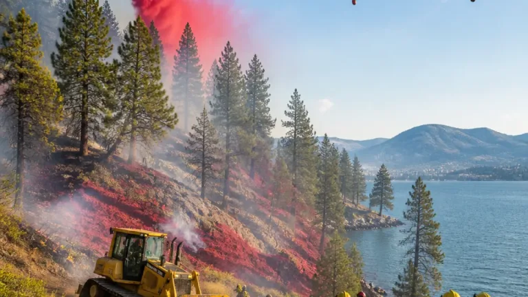 Kelowna-area crews grapple with new 1.1-hectare wildfire near Lower Barge Lake