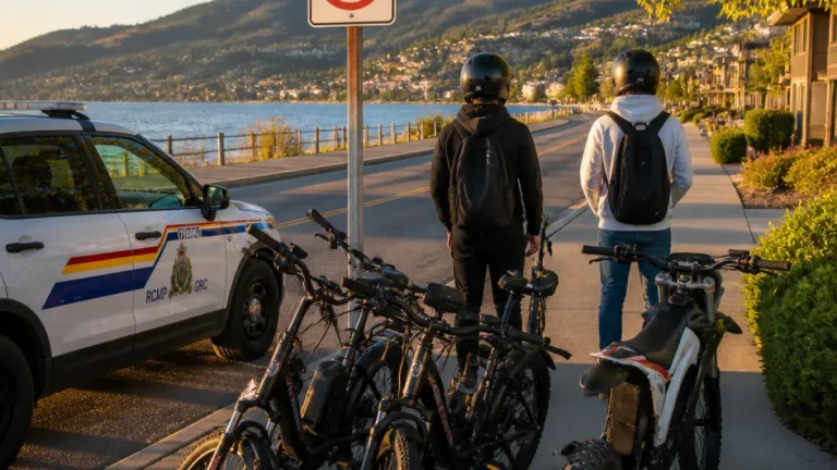 Kelowna region warned as West Kelowna RCMP moves to curb dangerous e‑bike riding