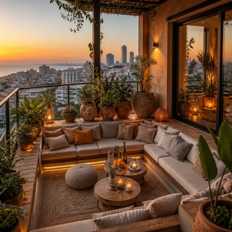 Celebrity balcony shows how to make an outdoor room, designers say