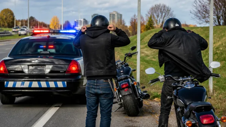 Longueuil police stop bikers in Brossard after Quebec ban on Hells Angels symbols