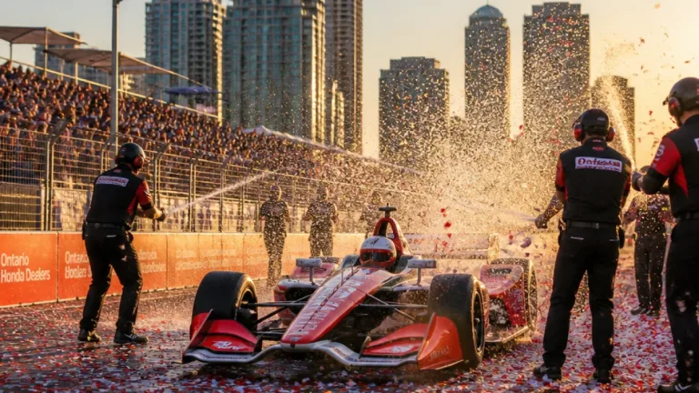 Marcus Ericsson powers to dramatic win at inaugural Markham Indy