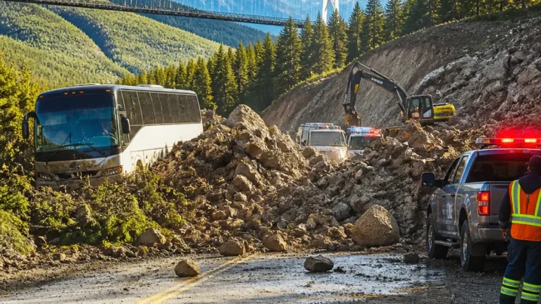 Massive landslide severs South Klondike Highway, Yukon–Skagway link; Alaska offers assistance