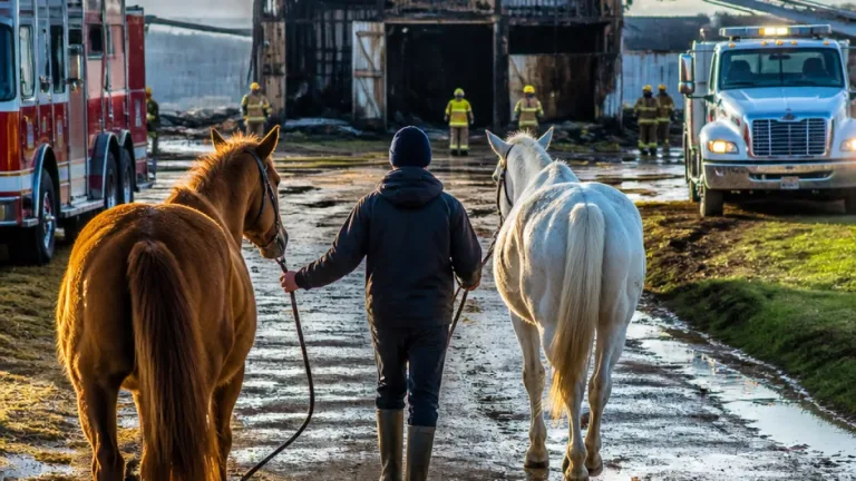 Neighbour rescues two horses as barn destroyed by fire in Rustico