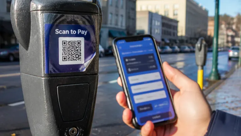 New Westminster police warn residents about fraudulent QR-code stickers on parking meters