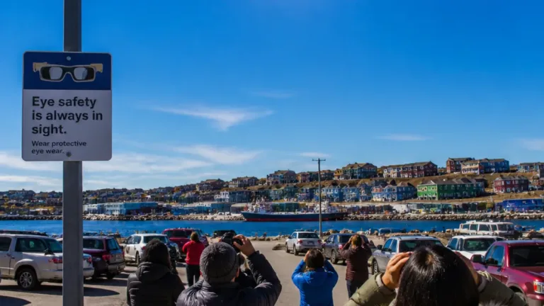 Nunavummiut gather safely to watch lengthy partial solar eclipse