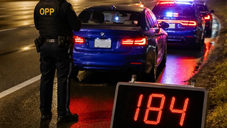 Oakville driver charged after being stopped at 184 km/h on QEW