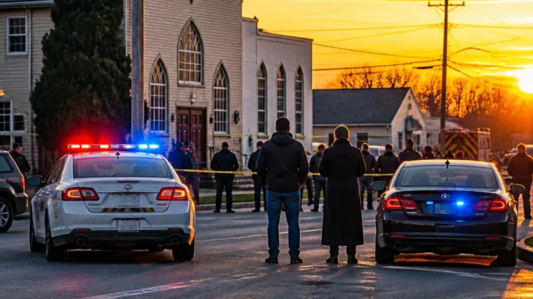 Officer and man wounded in exchange of gunfire outside Belleville synagogue during Yom Kippur