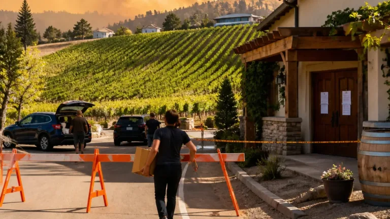 Okanagan wineries cut off in peak season as Bald Range wildfire forces closures and evacuations