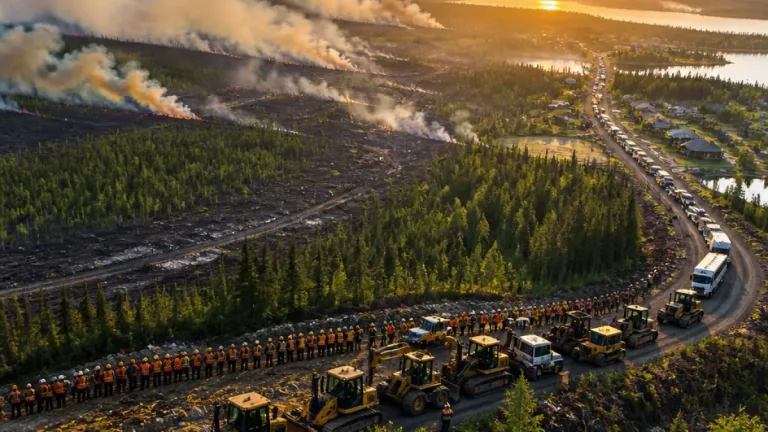 Ontario crews making headway as season’s largest wildfire eases; dozens of communities affected