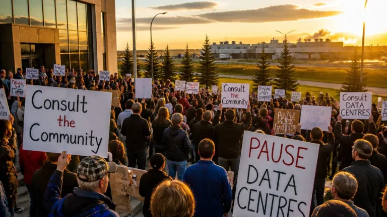 Organizers vow to flood Aug. 20 town hall as Alberta braces for AI data-centre backlash