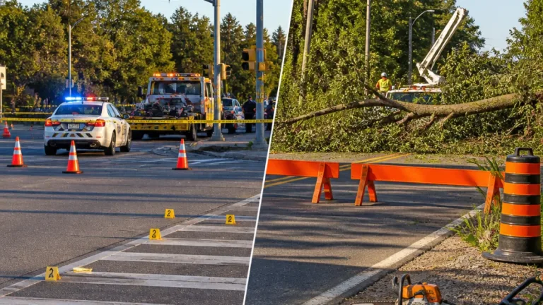 Pickering crash and regional downed tree prompt temporary road closures, police say