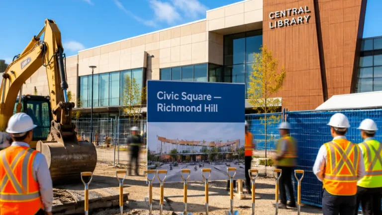 Richmond Hill breaks ground on Dave Barrow Civic Square beside Central Library