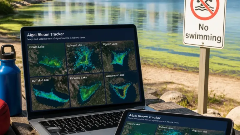 Satellite-powered tracker now shows near real-time blue-green algae blooms at six Alberta lakes