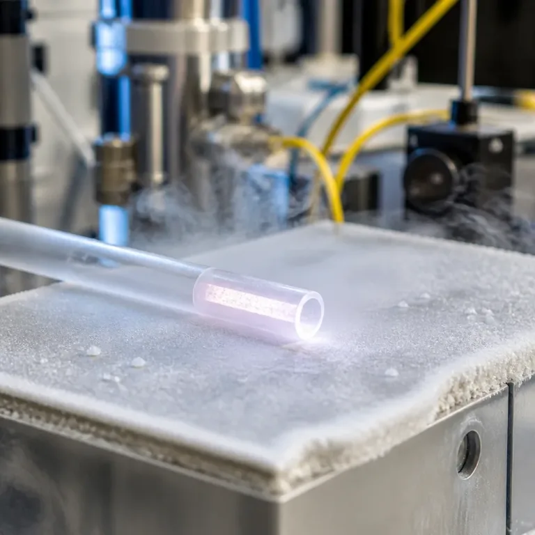 Cooling a liquid-core fibre boosts light–sound coupling more than 1,000-fold