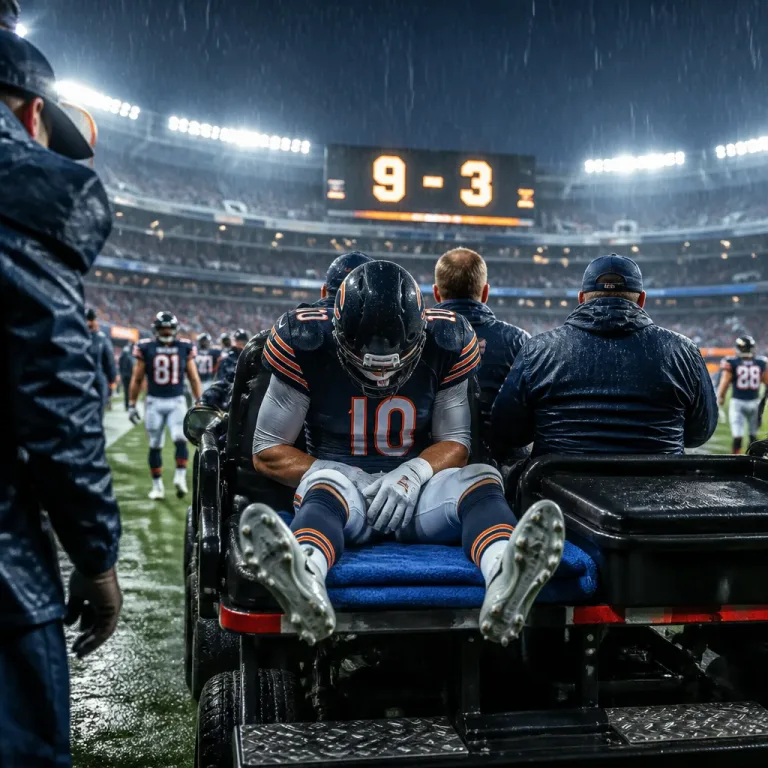 Caleb Williams exits with hamstring injury as Brian Flores’ Vikings stifle Bears 9-3