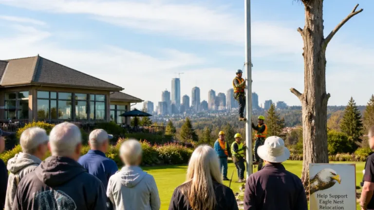 Surrey golf course raises funds to move bald-eagle nest as tree decays