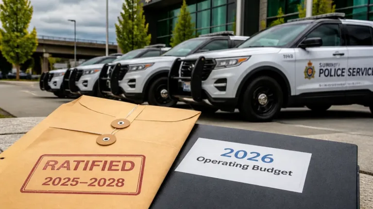 Surrey police reach four-year deal with $14.28M wage increase amid SPS transition