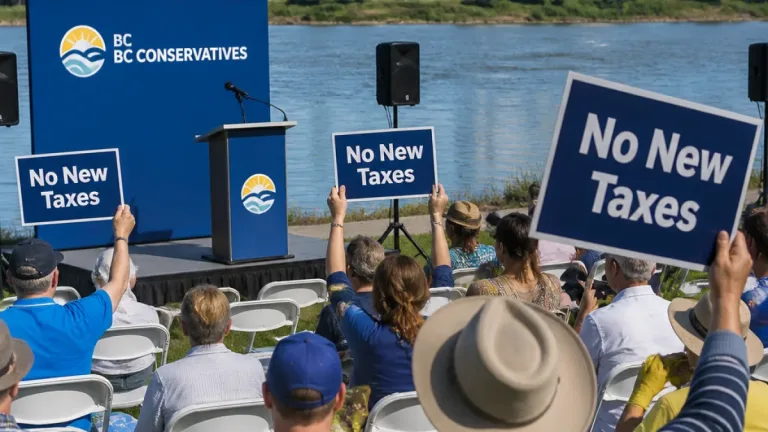 Surrey stop highlights BC Conservatives' pledge of no new taxes