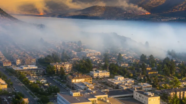 Thick smoke blankets Penticton as wildfire smothering helps and hinders suppression efforts