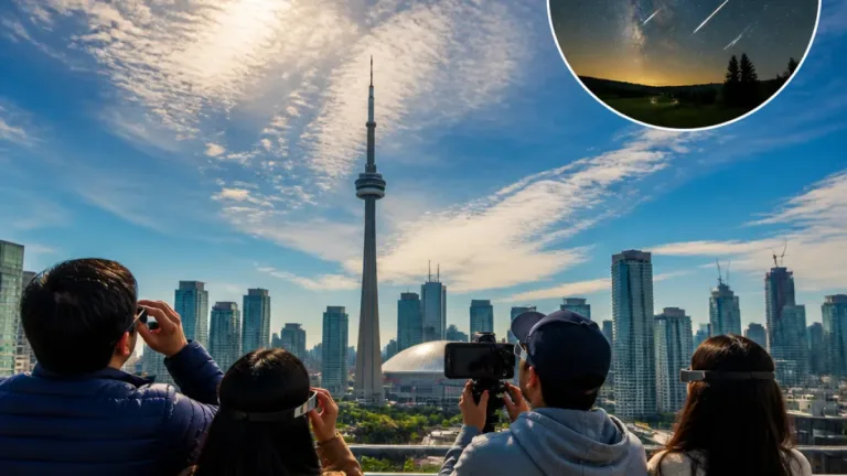Toronto skies offer partial solar eclipse and Perseids peak, weather may shape viewing